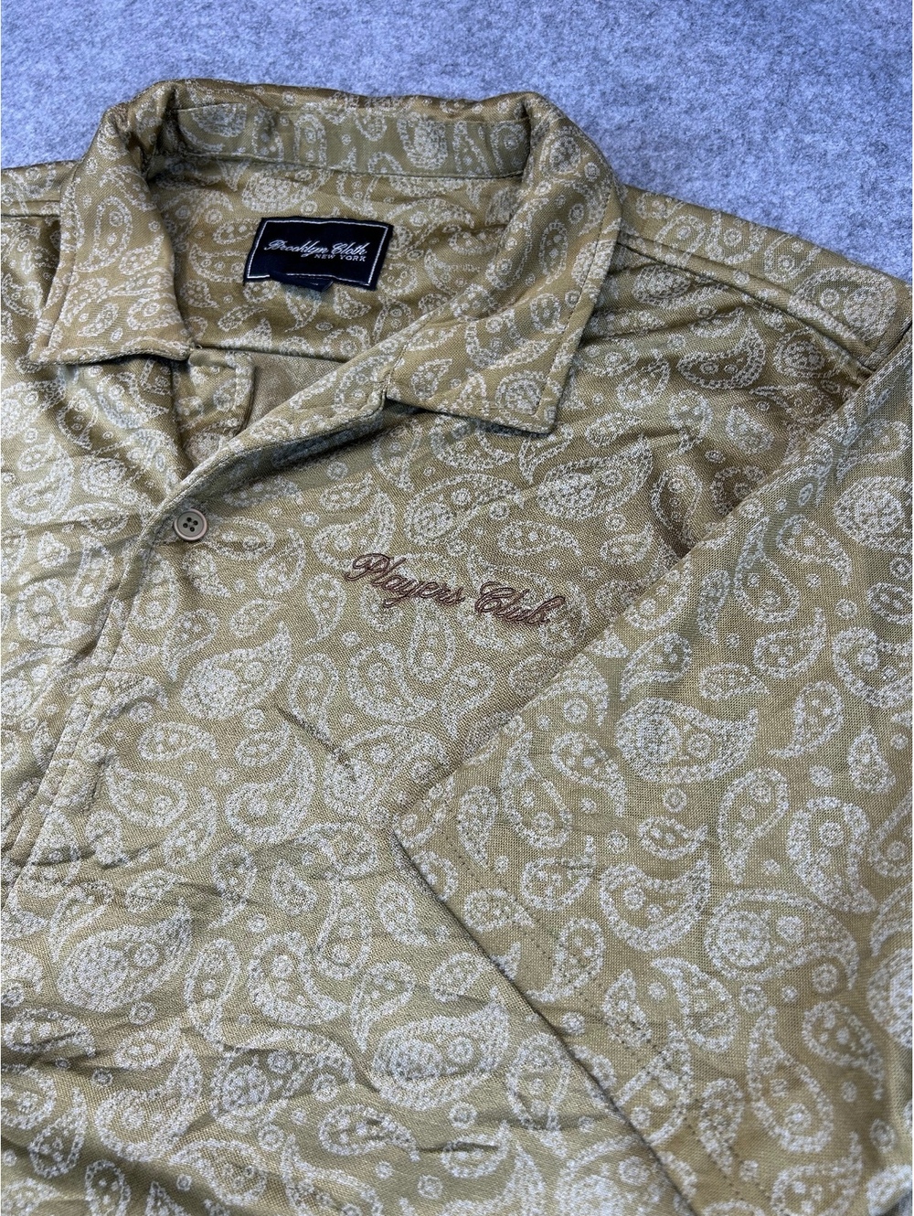 Brooklyn Cloth Players Club Cabana Shirt Men L Beach Pool Drinks Casual Tropic